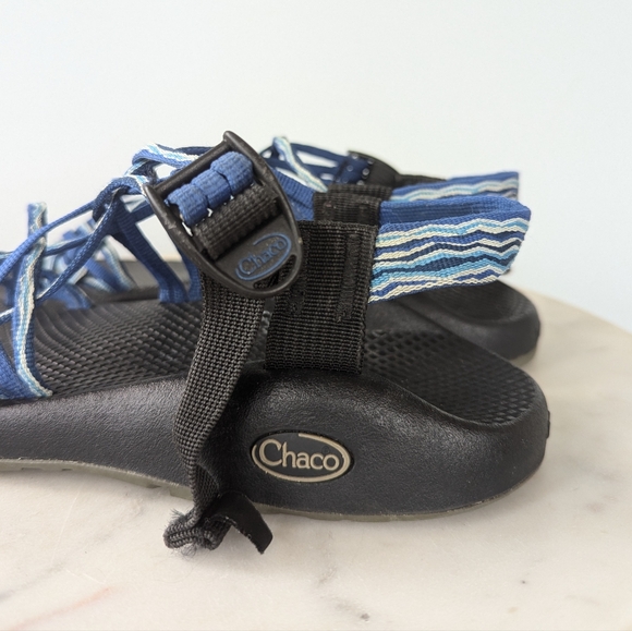 Chaco Women's ZX/3 Blue Strappy Outdoor Adventure Sandals - Picture 5 of 10